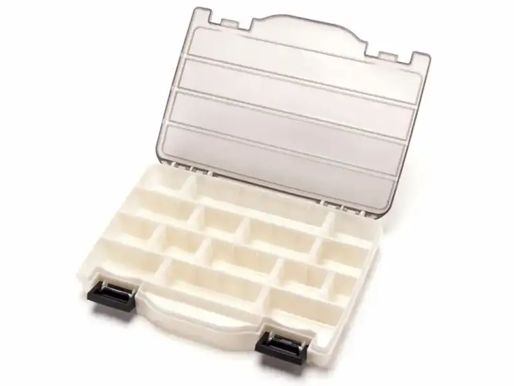 Online Slim Box Small Weiß / Transparent-Grau 20,6x2,7x14,7cm Boxen & Eimer