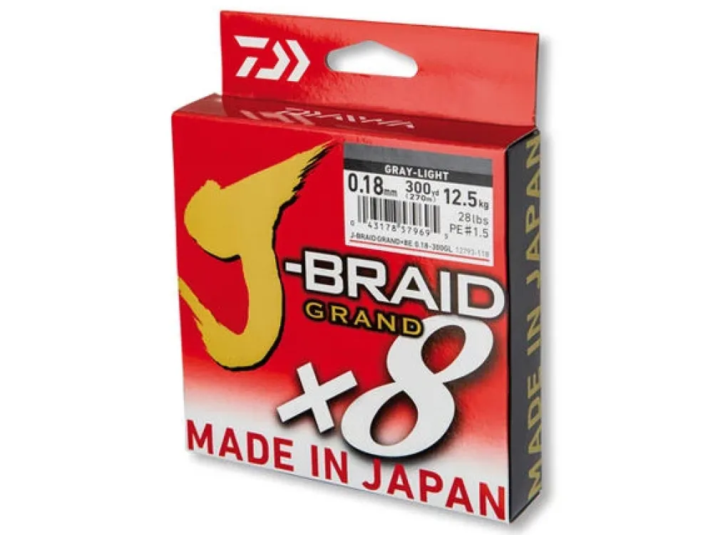 Online J-Braid Grand X8 135m Chartreuse 0,06mm 5kg Hauptschnüre|Schnüre