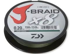 New J-Braid X8 150m Dark Green 0,06mm 4kg Hauptschnüre|Schnüre