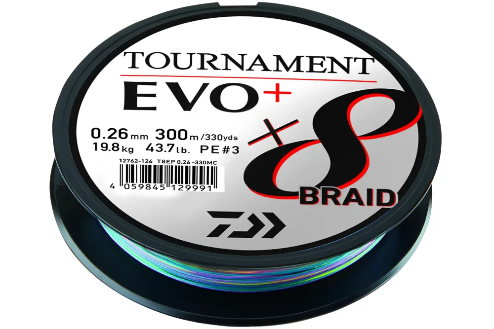 Sale Tournament x8 Braid EVO+ 300m Multicolor 0,26mm Hauptschnüre|Schnüre