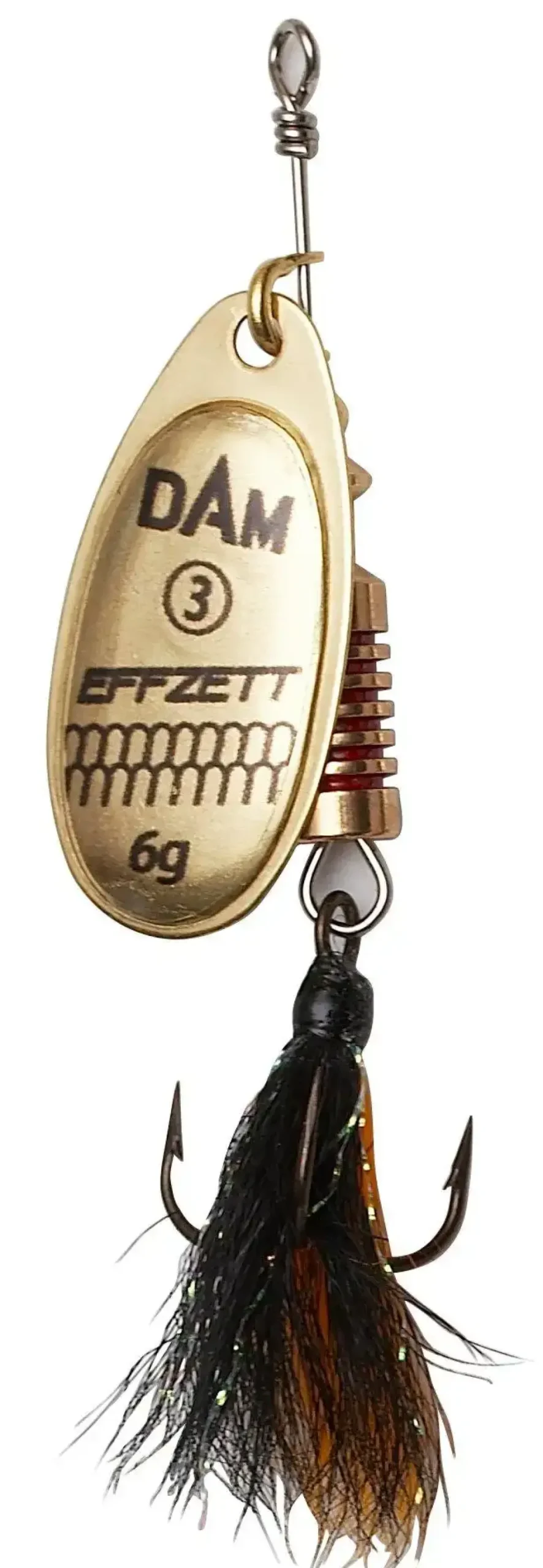 Hot FZ Standard Dressed Spinner #1 Blacky Metallköder