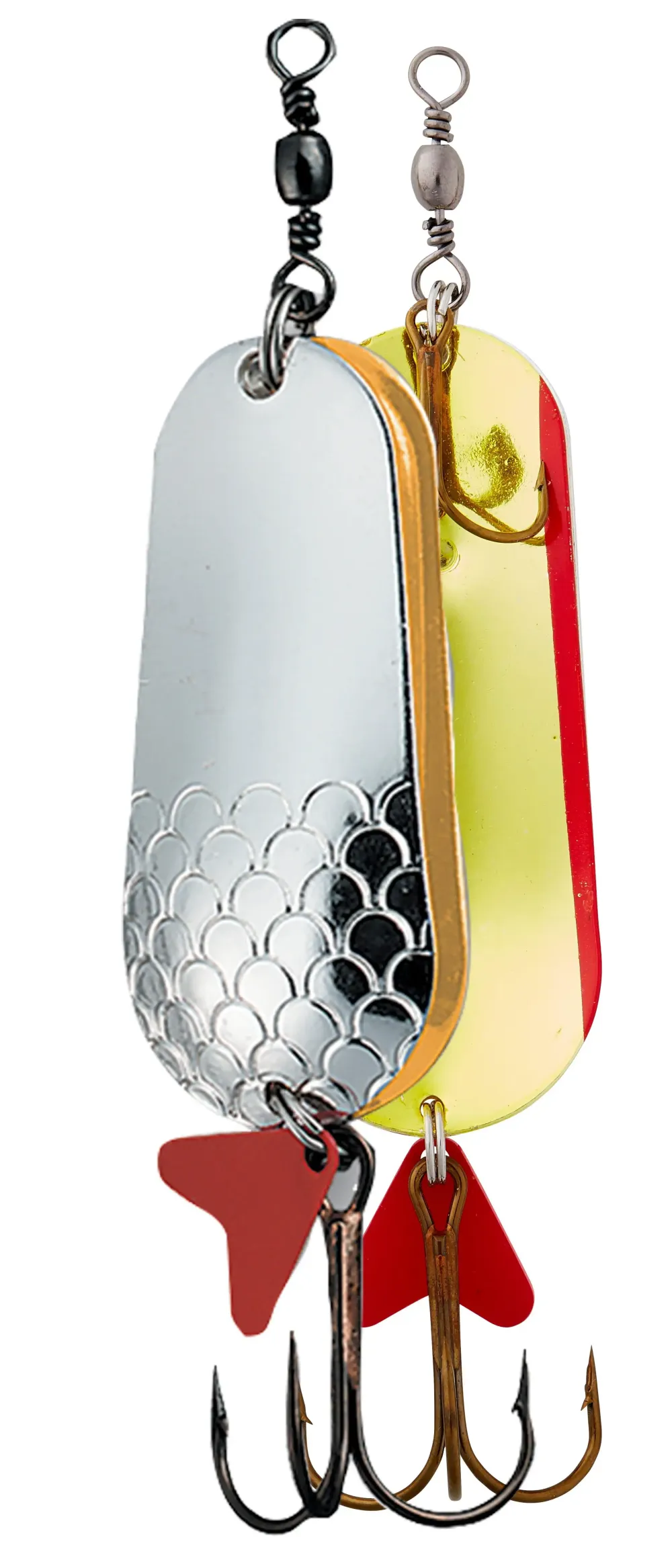Hot FZ Twin Blinker 8cm 45g Silver/Silver Metallköder
