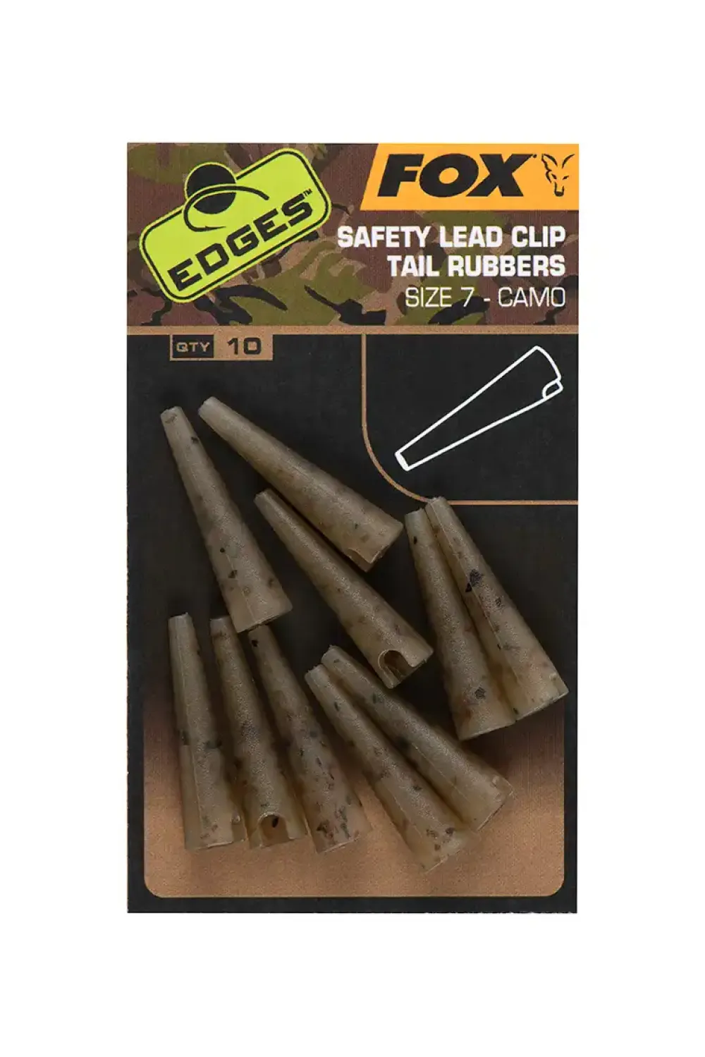 EDGES Camo Safety Lead Clip Tail Rubbers #7 Kleinteile