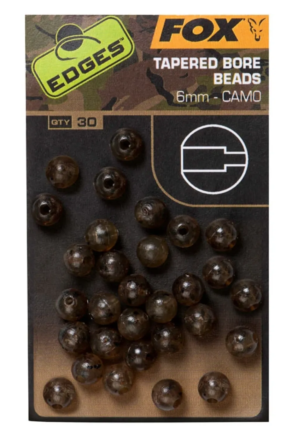 Hot EDGES Camo Tapered Bore Bead 6mm Kleinteile
