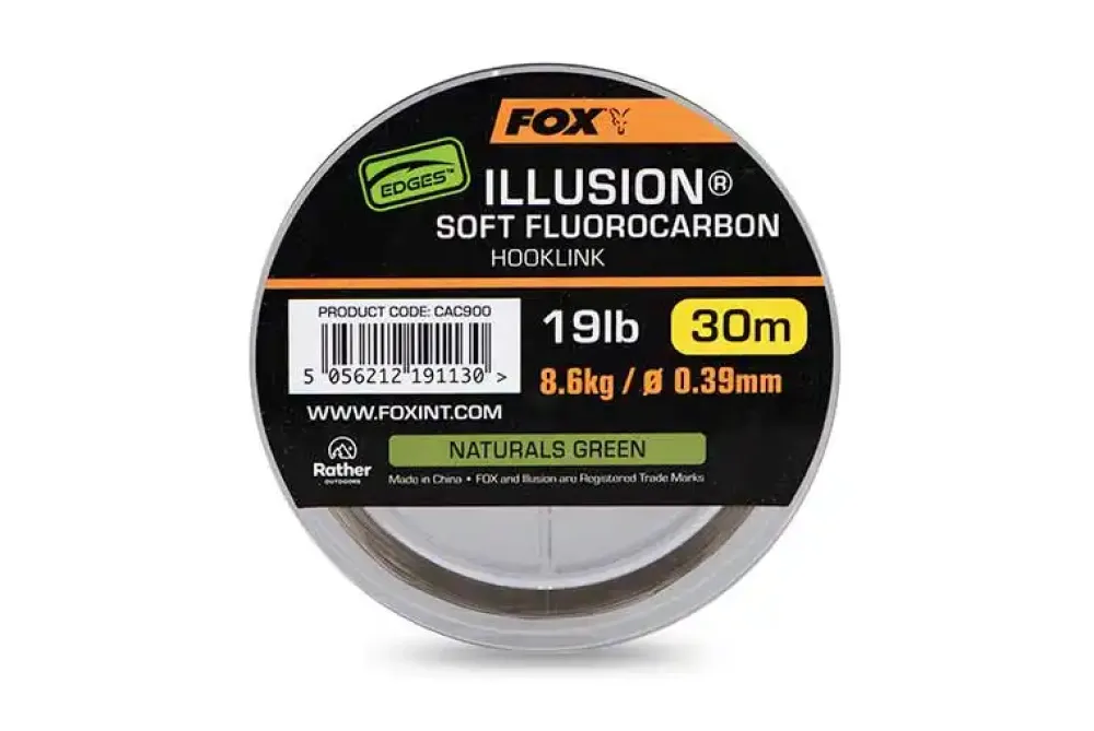 Hot Edges Illusion Soft FC Hooklink 5,44kg 30m Natural Green 0,30mm Vorfächer