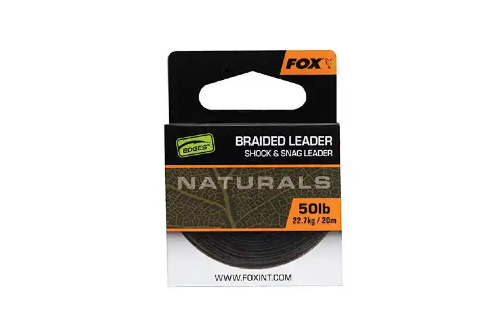 Clearance EDGES Naturals Braided Leader 20m Green 50lb Vorfächer