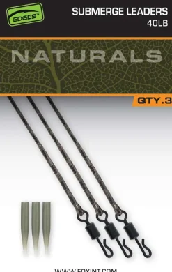 Outlet EDGES Naturals Submerge Leaders 30lb Vorfächer
