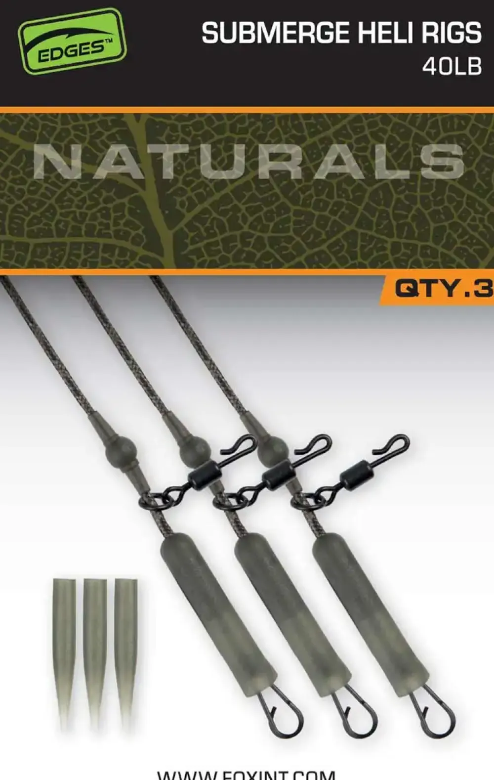 Hot EDGES Naturals Submerge Heli Rig Leaders 30lb Vorfächer