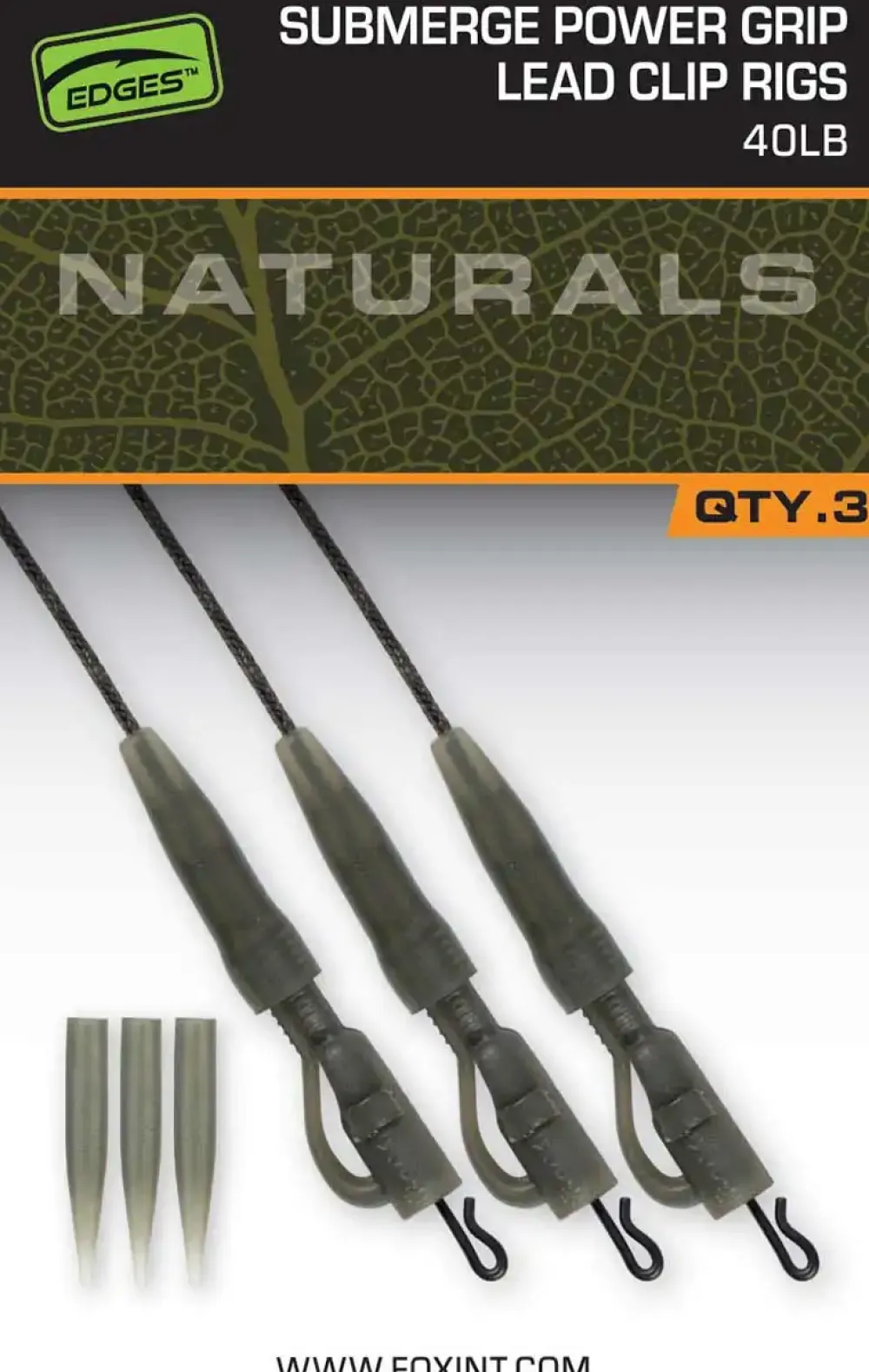 Outlet EDGES Naturals Submerge Power Grip Lead Clip Leaders 30lb Vorfächer