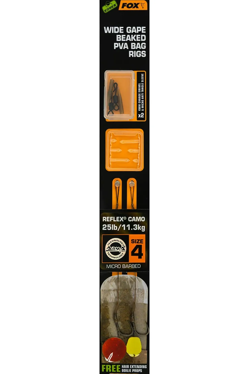 New EDGES Wide Gape Beaked PVA Bag Rigs #4 Haken