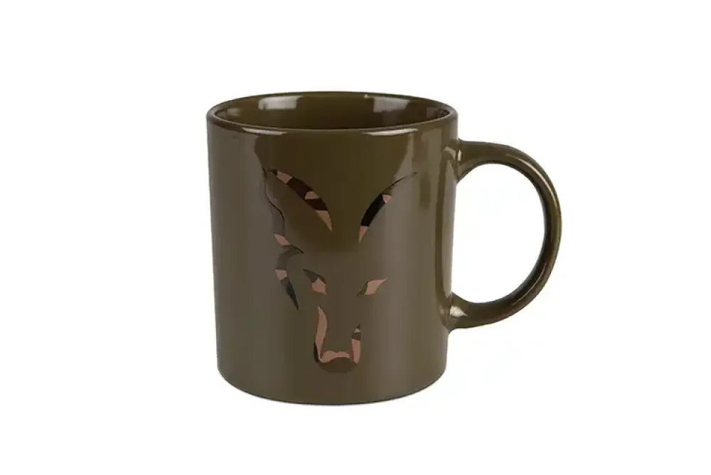 Outlet Head Ceramic Mug Green Camo Camping & Outdoor