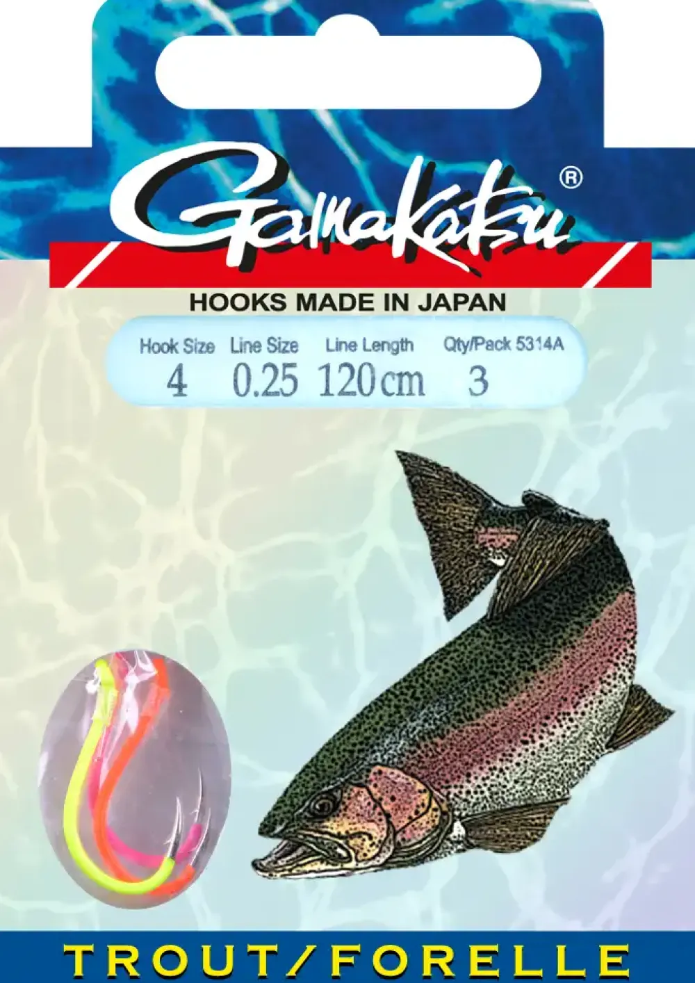 Sale Booklet Trout Multi Color 120cm #8 0,20mm Haken