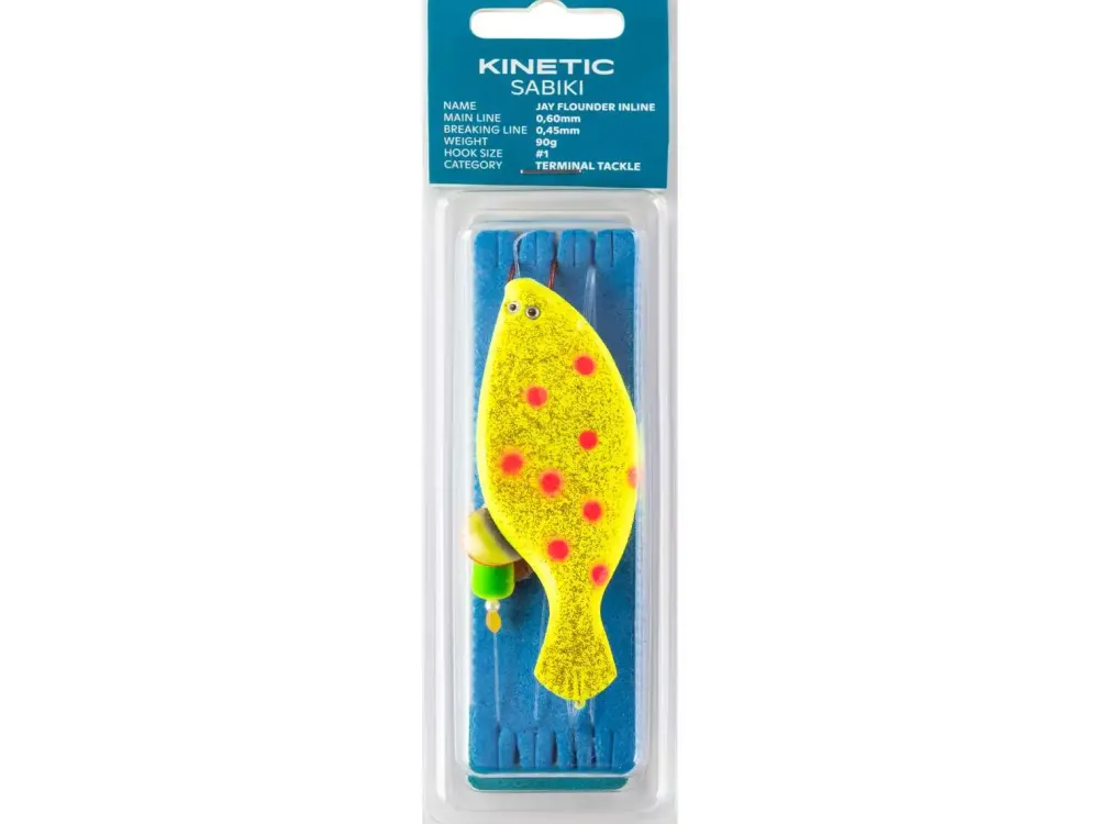Sabiki Jay Flounder Inline #1 115cm Yellow Orange Dots 120g Meeresköder