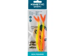 New Sabiki Soft Tail UV #8/0 130cm Black Fire Tail Meeresköder