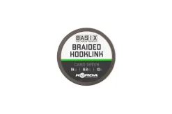 Outlet Basix Braided Hooklink 25lb 10m Camo Green Vorfächer