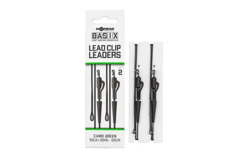 Clearance Basix Lead Clip Leaders 50cm 48,5lb Vorfächer
