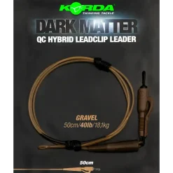 Online Dark Matter Leader QC Hybrid Clip 100cm 40lb Weed Vorfächer
