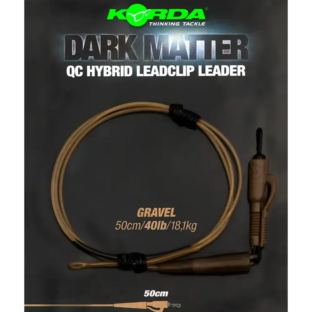 Online Dark Matter Leader QC Hybrid Clip 100cm 40lb Weed Vorfächer