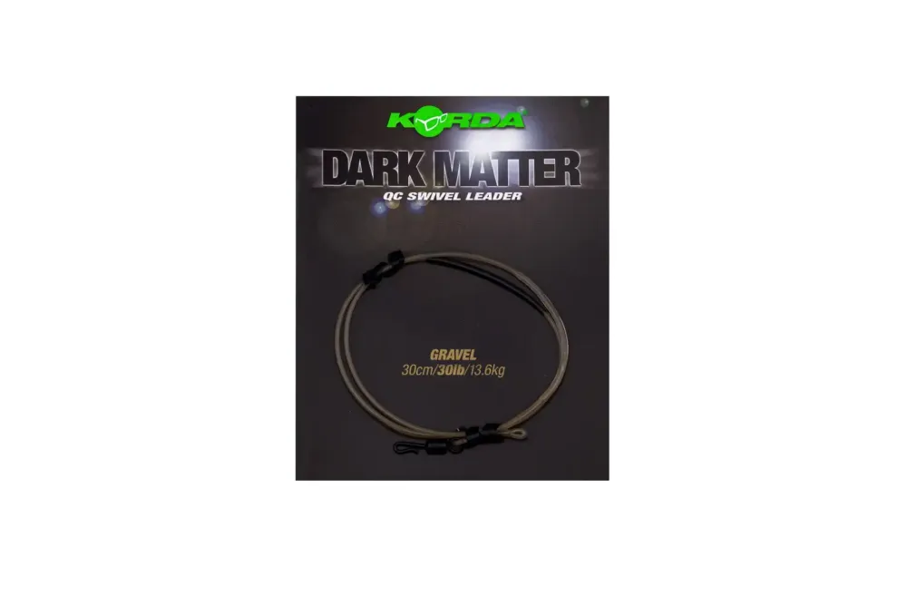 New Dark Matter Leader QC Swivel 30cm 30lb Weed Vorfächer