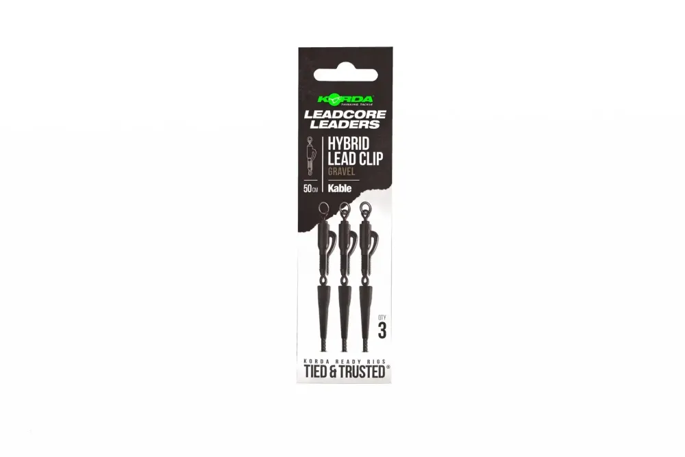 Sale Kable Leadcore Leader Hybrid Lead Clip 50cm Gravel Fliegen & Streamer