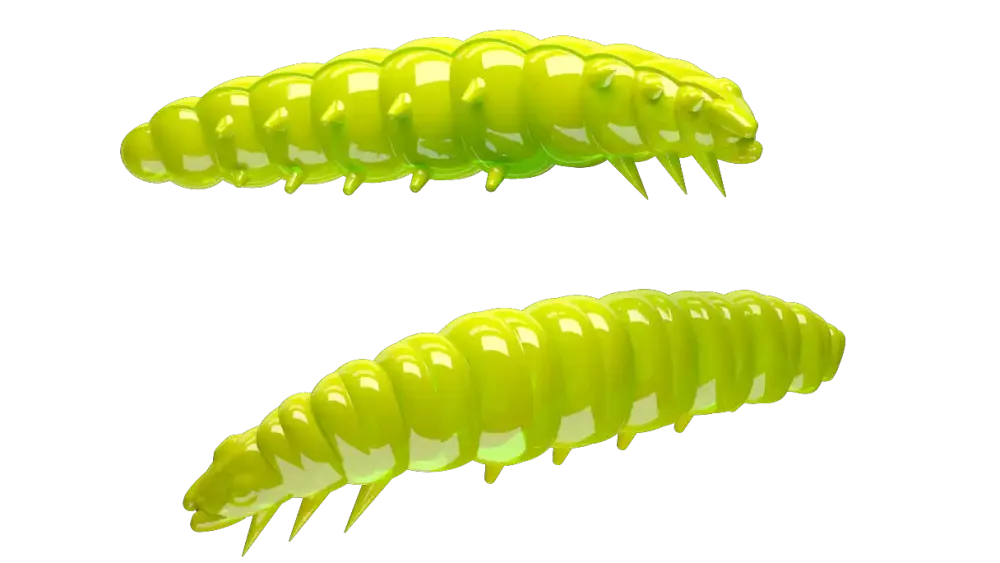 Sale Larva 30 Knoblauch 3cm 001 - white Gummiköder|Futter & Lockstoffe