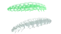 Sale Larva 30 Knoblauch 3cm 001 - white Gummiköder|Futter & Lockstoffe