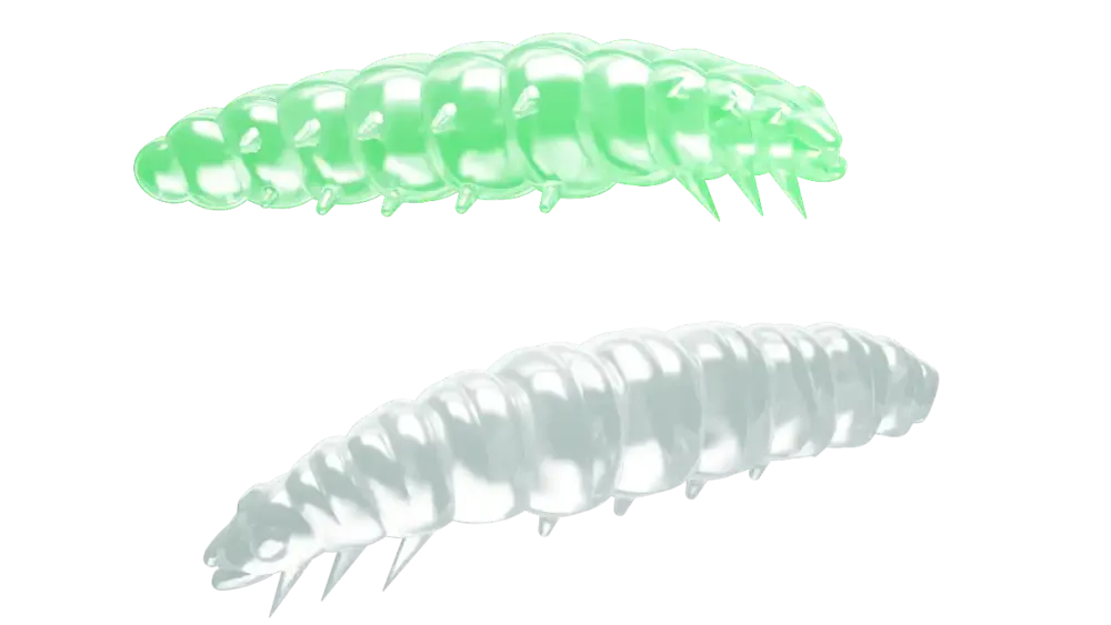 Sale Larva 30 Knoblauch 3cm 001 - white Gummiköder|Futter & Lockstoffe