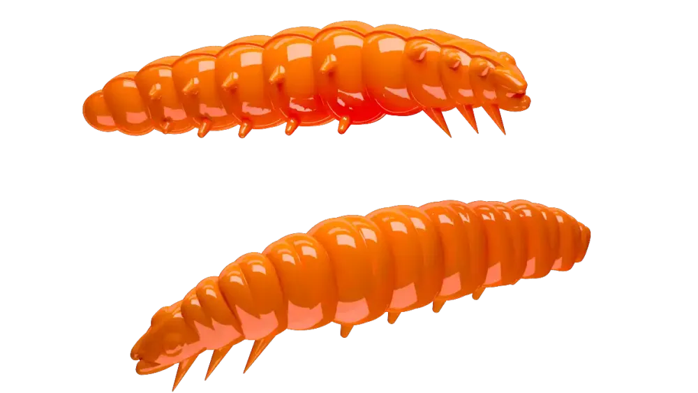 Sale Larva 30 Knoblauch 3cm 001 - white Gummiköder|Futter & Lockstoffe