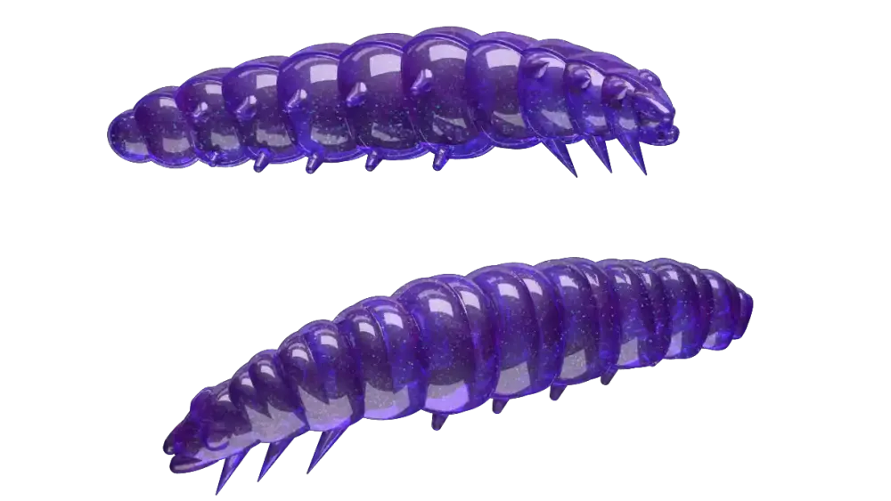 New Larva 45 Knoblauch 4,5cm 004 - silver pearl Futter & Lockstoffe|Gummiköder