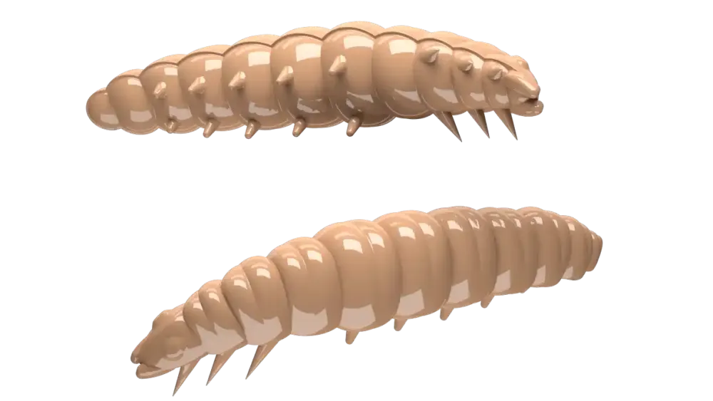 New Larva 45 Knoblauch 4,5cm 004 - silver pearl Futter & Lockstoffe|Gummiköder