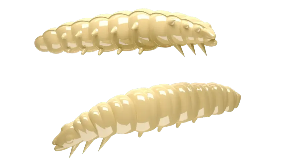 New Larva 45 Knoblauch 4,5cm 004 - silver pearl Futter & Lockstoffe|Gummiköder
