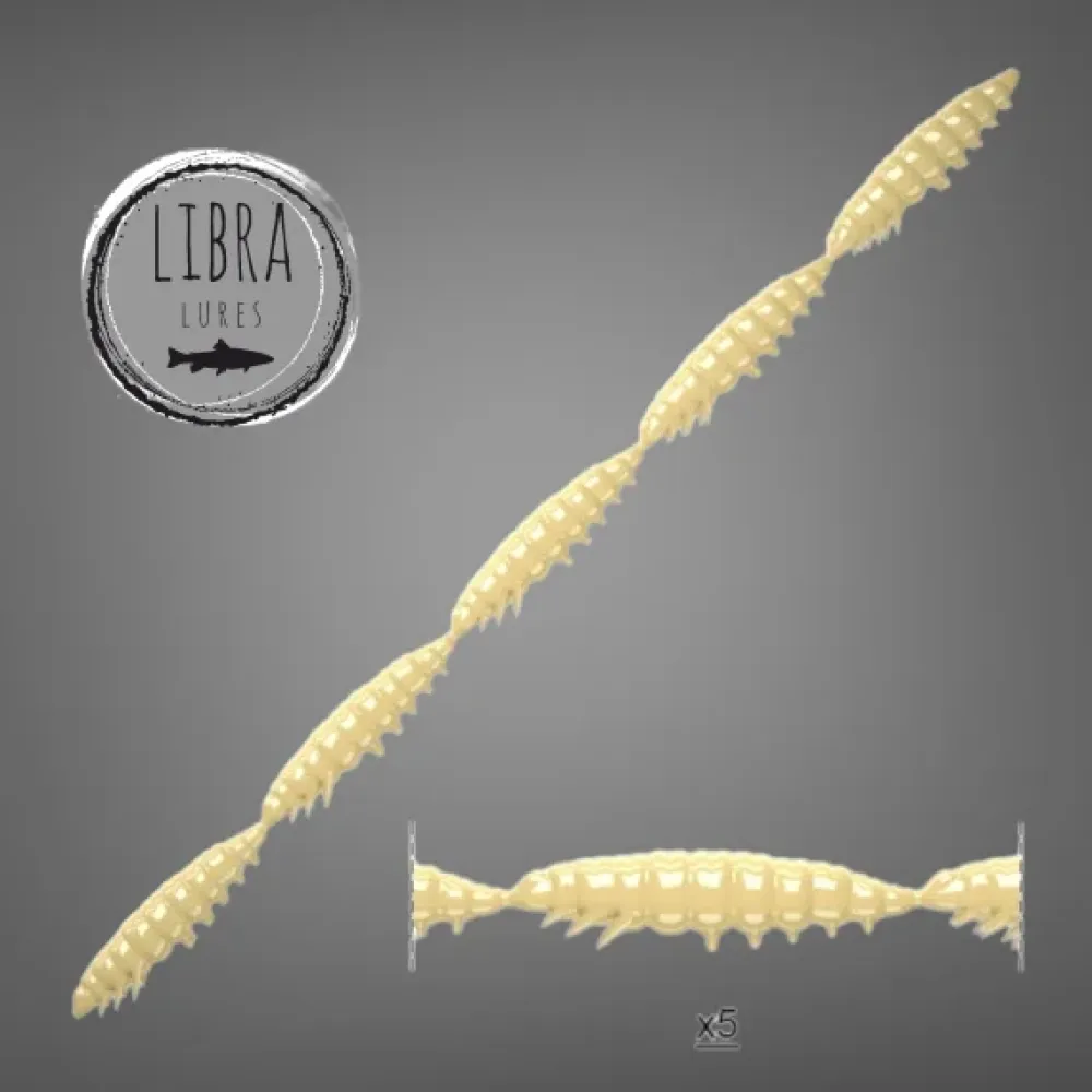Hot Larva Multi 25 -5x5 Cheese 2,5cm 001 - white Stippen