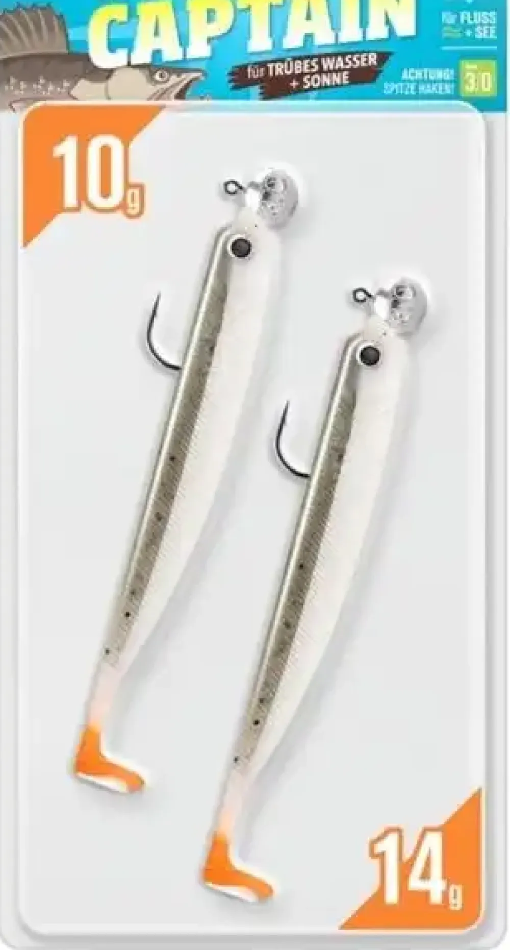 Sale Actionpack 10g und 14g 12,5cm Captain Gummiköder