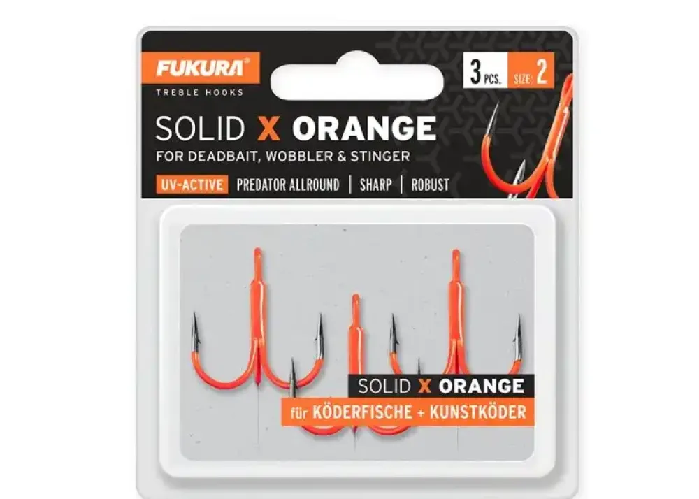 Clearance Fukura Solid X Orange #8 Haken