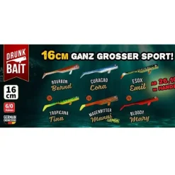 Hot Drunk Bait 16cm Curacao Cora Gummiköder