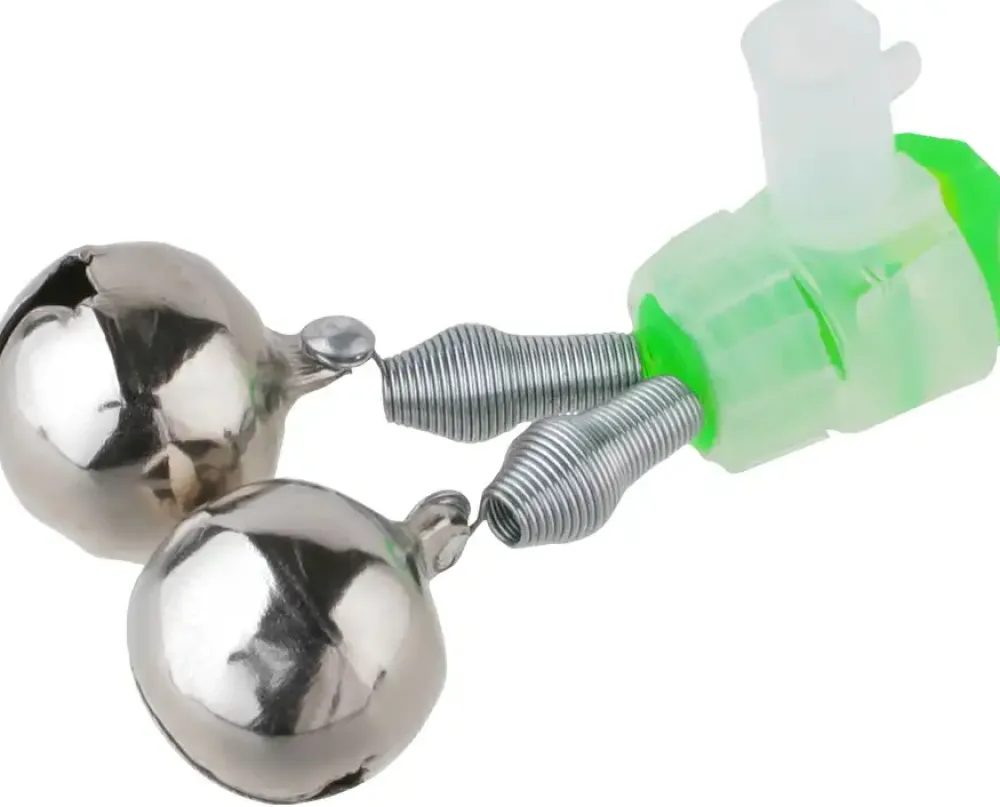 New Doppel Aal- Glocke 10er Pack mit Knicklichthalter D=16mm Bissanzeiger