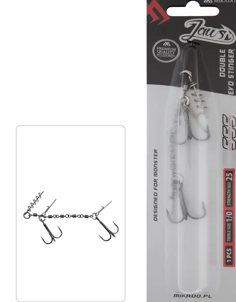 Sale Jaws Dbl. Evo Stinger 25kg Drilling #1/0 Ködertuning