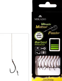 New Method Feeder Rig Braid Spike Maruseigo #8 10cm 0,14mm Haken