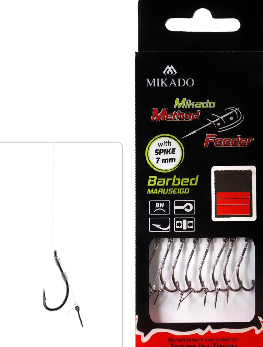 Best Method Feeder Rig Spike Maruseigo #12 10cm 0,23mm Vorfächer|Haken