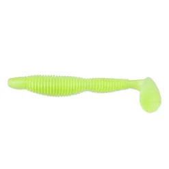 Clearance FAT Bubbling Shad 6" Chartreuse Silk Ice Gummiköder