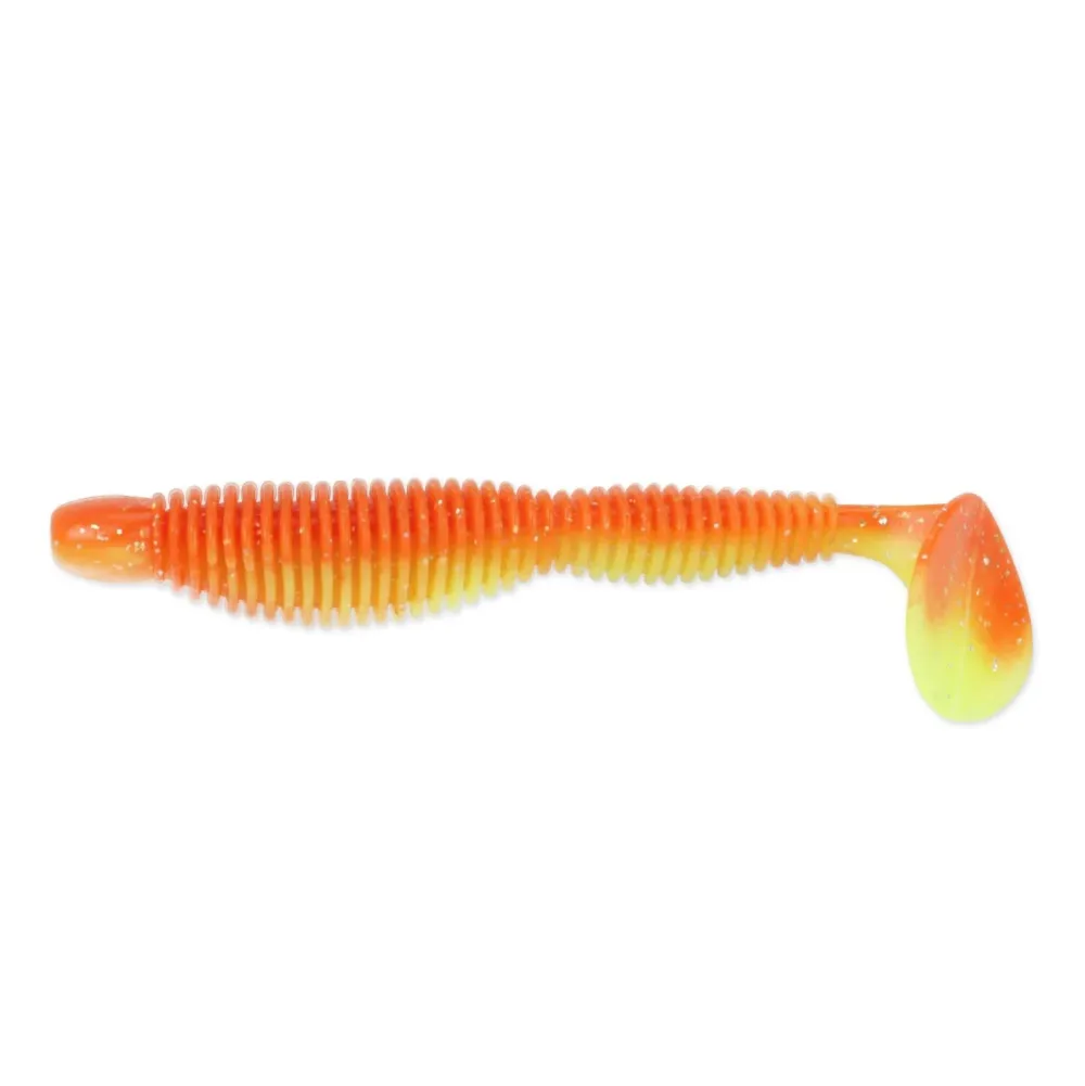 Clearance FAT Bubbling Shad 6" Chartreuse Silk Ice Gummiköder