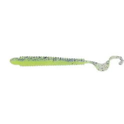 Sale G-Tail Saturn 4" Chartreuse Silver Glitter Gummiköder