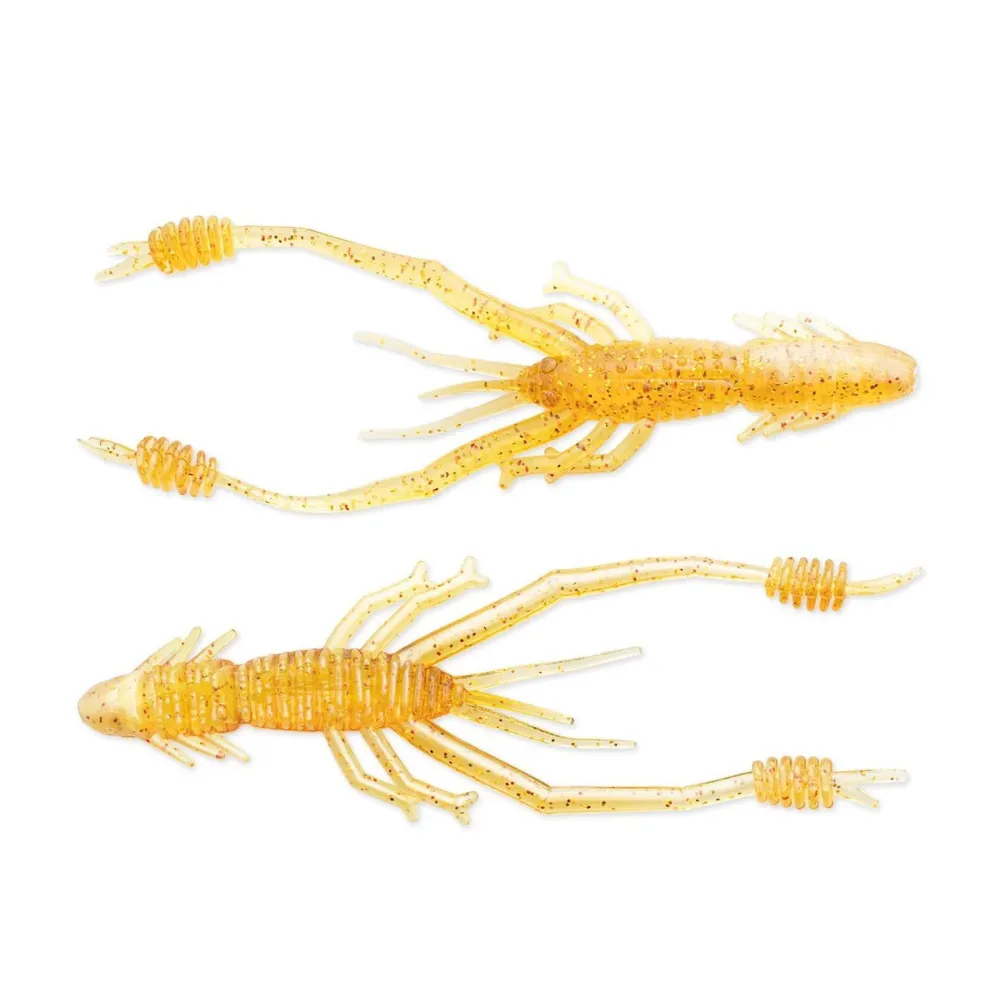 Ring Shrimp 4" Motoroil Gold Flake Gummiköder
