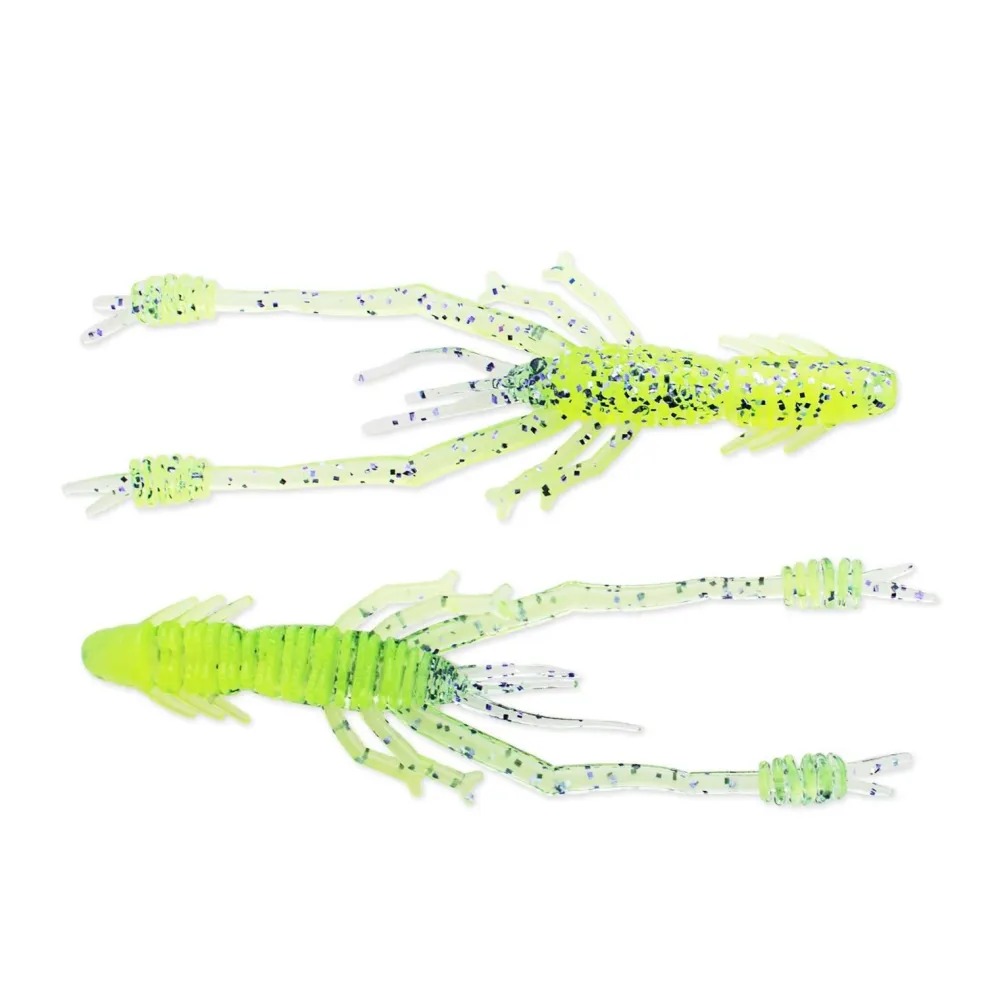 Ring Shrimp 4" Motoroil Gold Flake Gummiköder