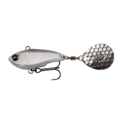 Hot Fat Tail Spin 24g White Silver Metallköder