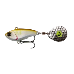 Hot Fat Tail Spin 24g White Silver Metallköder