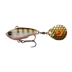 Hot Fat Tail Spin 24g White Silver Metallköder