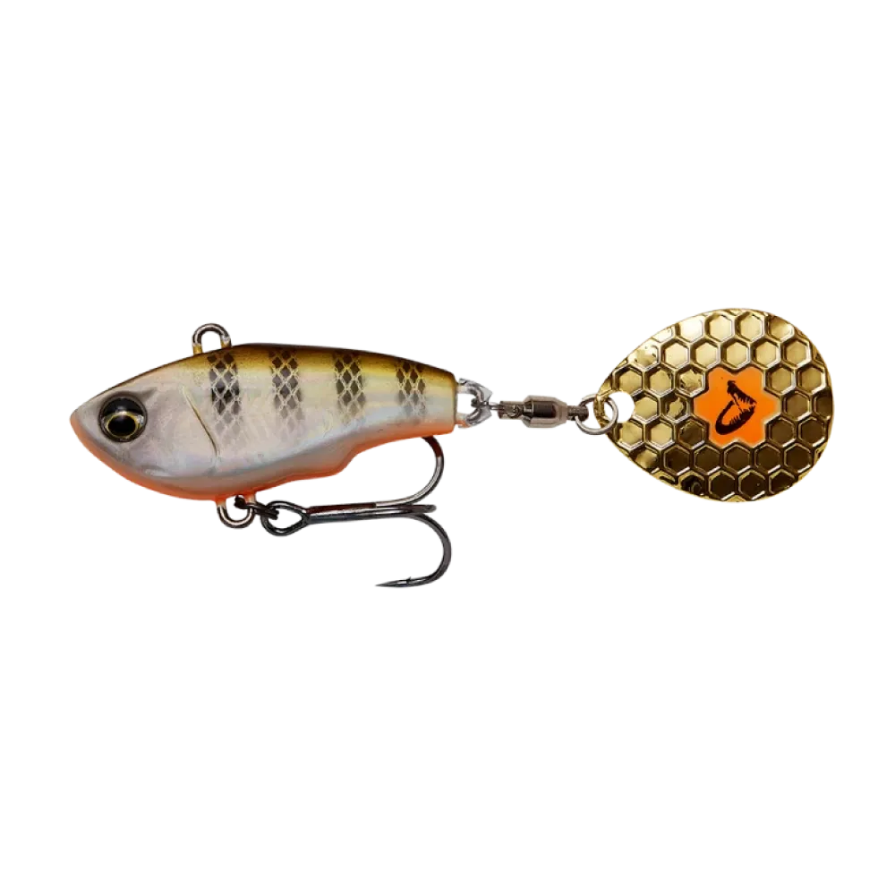Hot Fat Tail Spin 24g White Silver Metallköder