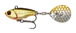 Hot Fat Tail Spin 24g White Silver Metallköder