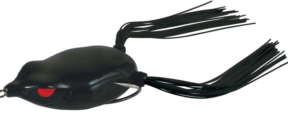 Hot Bronzeye Frog Jr. 60 Midnight Black Hardbaits|Gummiköder